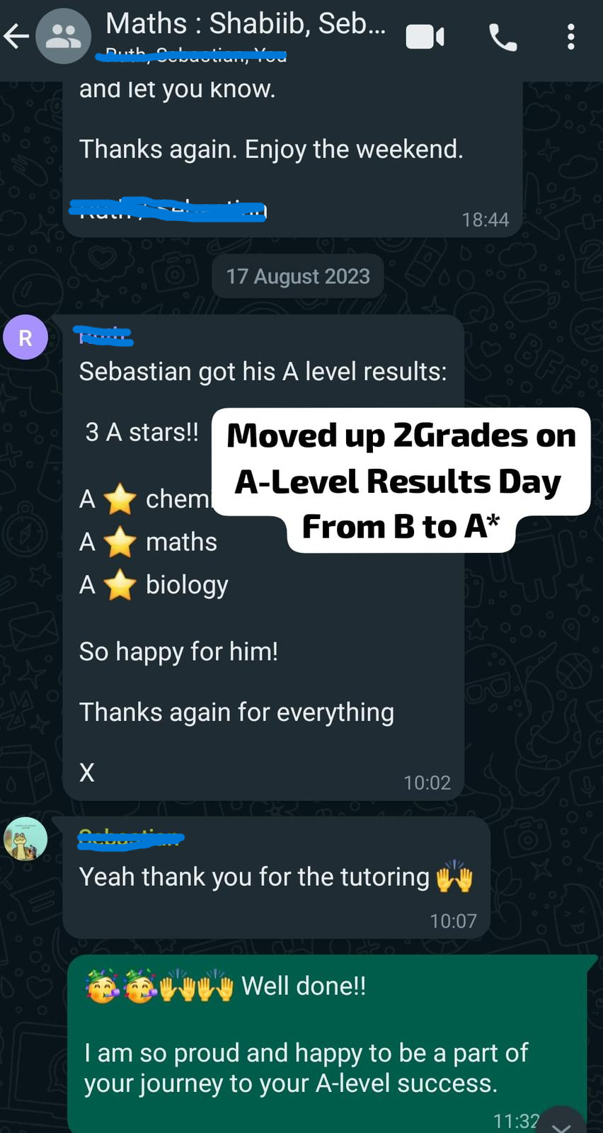 A-level maths student grade